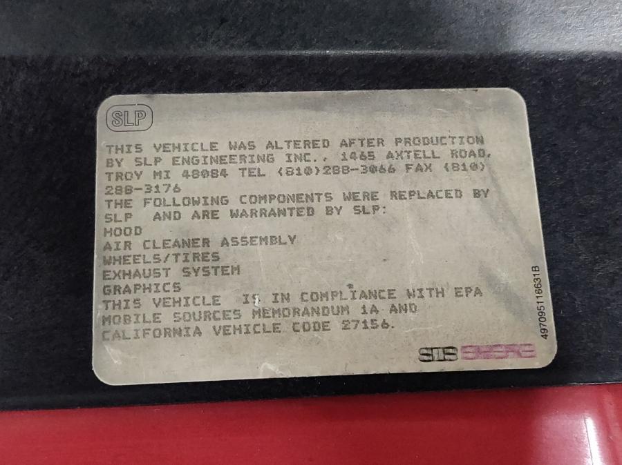  Chevrolet Camaro SS (1710) 1996 года  (фото 99 из 101)